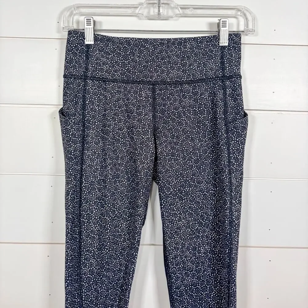 Lululemon Athletica Pace Rival Freckle Flower Crop Leggings, EUC, Size 4
